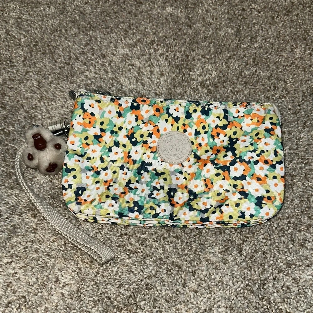 Kipling Multicolor Floral Wristlet